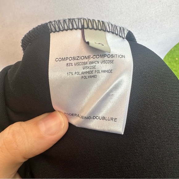 Stella McCartney Made in Italy Stretch Rayon Black Draped Dress Size 40 NWT - Picture 8 of 11